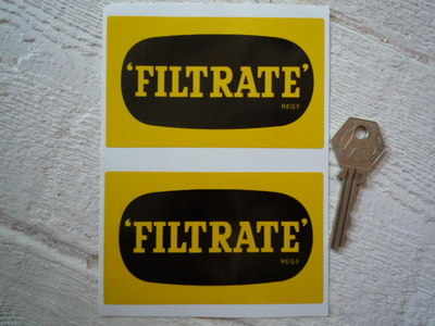 Filtrate Oblong Stickers. 4" Pair.