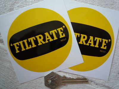 Filtrate Round Stickers. 3.5" Pair.