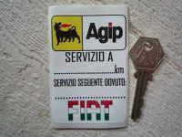 Fiat & Agip Service Sticker. 3.25".