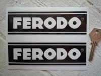 Ferodo Black & Clear Oblong Stickers. 6