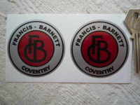 Francis-Barnett  Coventry Round Stickers. 60mm or 70mm Pair.