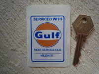 Gulf 'Serviced With' Sticker. 2.5".