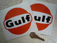 Gulf Old Black Text Stickers. 5