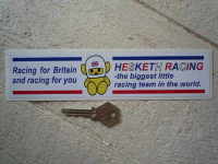 Hesketh. Racing For Britain Sticker. 8.5