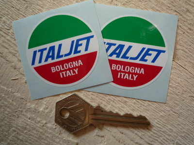 Italjet Bologna Italy Round Stickers. 2