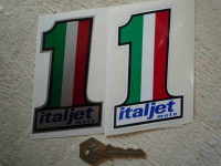 Italjet Moto No.1 Stickers. 4" Pair.