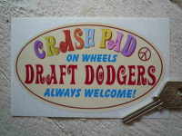 Crash Pad & Draft Dodgers 70's Theme Sticker. 5.5".