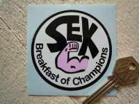 Sex Breakfast Of Champions! James Hunt Sticker. 2", 3" or 4".