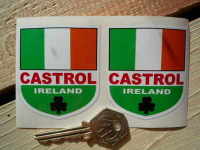 Ireland and Castrol Sheld Stickers. 2