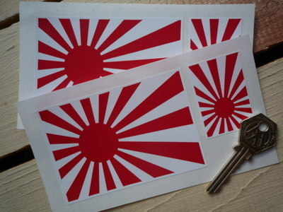 Japanese Navy Flag Stickers. Set of 4.
