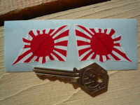 Japanese Navy Wavy Flag Stickers. 2" or 4" Pair.