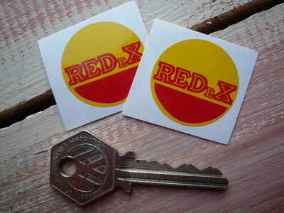 RedEx Circular Stickers. 1.25" Pair.