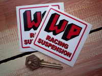 WP Racing Suspension Stickers. 2.75" Pair.