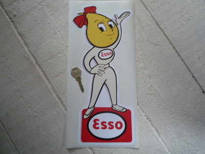 Esso Girl Sticker. 13.5"