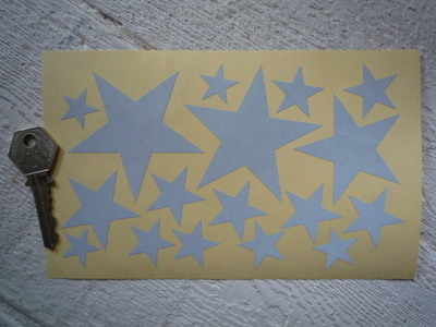 Reflective Star Stickers. Set of 17.
