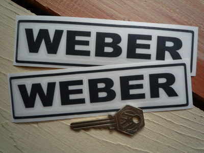 Weber Cut Text & Outline Stickers. 6" Pair.