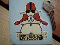 I'd Rather Be Riding My Scooter Sticker. 3