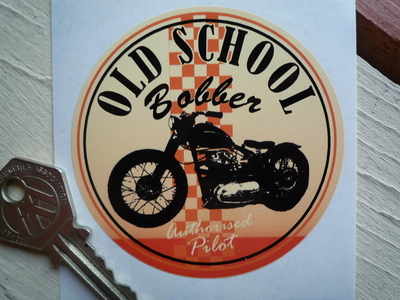 Old School Bobber Authorised Pilot Sticker. 3