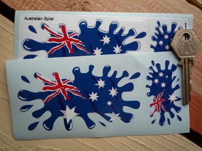 Australian Splat Stickers. Set of 4. 