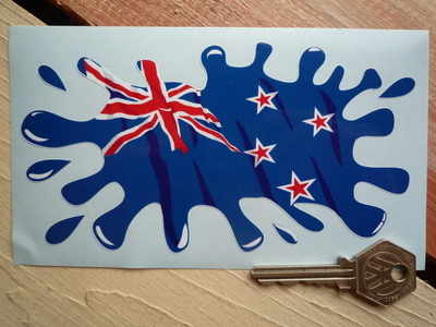 New Zealand Splat Style Sticker. 6".