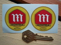 Montesa Made in Spain Circular Stickers. 42mm or 50mm Pair.