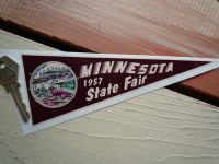 Minnesota 1957 State Fair Travel Pennant Sticker. 7".