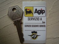 MV Agusta & Agip Servizio A Service Sticker. 2.25".