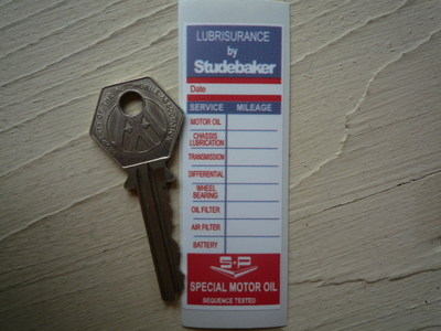 Studebaker Lubrisurance & S.P Service Sticker. 3".