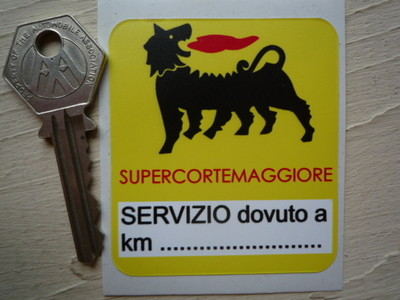 Supercortemaggiore Servizio Dovuto Yellow Service Sticker. 2.25