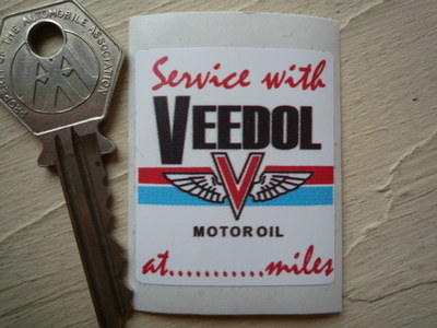 Veedol Motor Oil Service Sticker. 1.75".