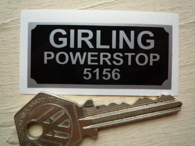 Girling Powerstop 5156 Sticker. 2".