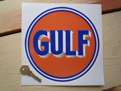 Gulf Old Style Logo Sticker. 8