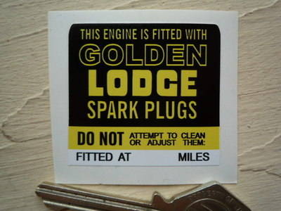 Golden Lodge Engine Fitted Sticker. 1.75".