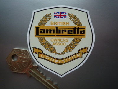 Lambretta British Owners Association Competitor Sticker. 2.5".