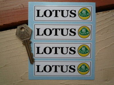 Lotus Oblong Stickers. Set of 4. 3.5