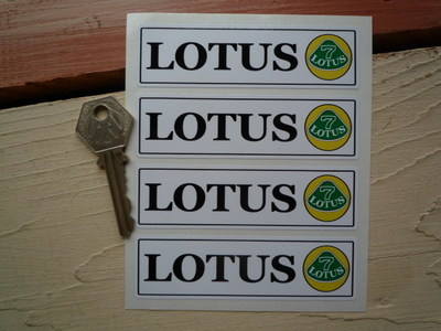 Lotus Seven 7 Oblong Stickers. Set of 4. 4".