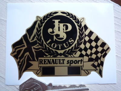 JPS Lotus & Renault Sport Flag & Scroll Sticker. 3.75