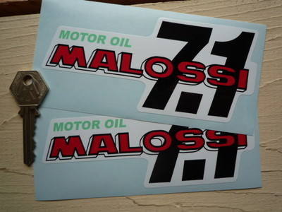 Malossi 7.1 Motor Oil Stickers. 5.5" Pair.