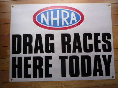 NHRA 'Drag Races Here Today' Banner Art. 39".