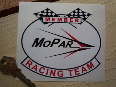 Mopar Member Racing Team Sticker. 4.5" or 6.5".