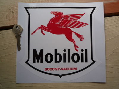 Mobil Mobiloil Socony Vacuum Shield Style Sticker. 8" or 10".