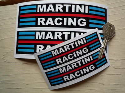 Martini Racing Streaked Static Cling Stickers. 4