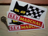 SEV Marchal Cat & Script Red with Yellow Marchal Stickers. 6