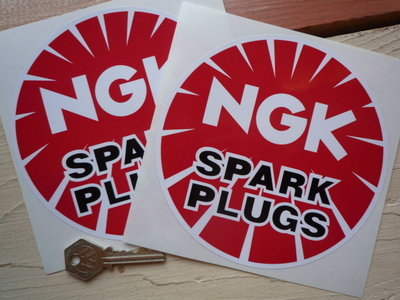 NGK Spark Plugs Round Stickers - Various Sizes