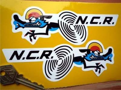 NCR Ducati Racing Stickers. 4" or 6" Pair.