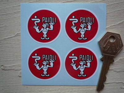 Paioli Ducati Old Style Circular Stickers. Set of 4. 37mm.