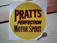 Pratt's Perfection Motor Spirit Circular Sticker. 8".