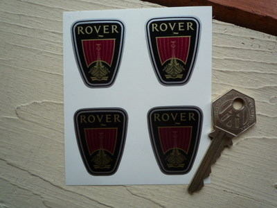 Rover Shield Shaped Stickers. Set of 4. 1.5".