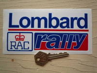 Lombard RAC Rally Red & Blue Sticker. 6".