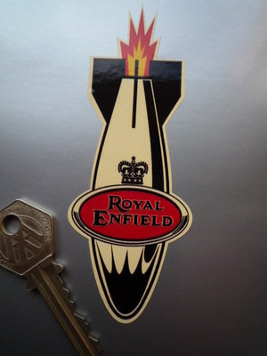 Royal Enfield Falling Rocket Sticker. 4.5".